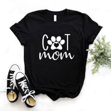 Load image into Gallery viewer, Cat Mom Paw Print Women Tshirts Cotton Casual Funny t Shirt For Lady Yong Girl Top Tee 6 Color NA-993