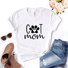 Load image into Gallery viewer, Cat Mom Paw Print Women Tshirts Cotton Casual Funny t Shirt For Lady Yong Girl Top Tee 6 Color NA-993