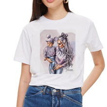 Load image into Gallery viewer, SexeMara Super Mom T shirt Women Mother's Love Print White T-shirt Harajuku Mama TShirt Vogue Tops tee shirt Femme Vogue Summer