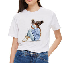 Load image into Gallery viewer, SexeMara Super Mom T shirt Women Mother's Love Print White T-shirt Harajuku Mama TShirt Vogue Tops tee shirt Femme Vogue Summer