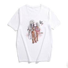 Load image into Gallery viewer, 2019 Fashion S-3XL Summer Women Casual Short Sleeve Super Mama Ladies O Neck T Shirt Loose Mom and Son Baby Boys Print Tops
