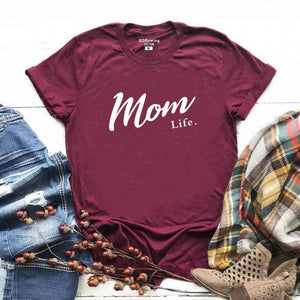 Harajuku Mom Life Shirt Mothers Day Gift Womens T Shirt Mom Life Tee Graphic Tees summer casual Female Tops drop ship