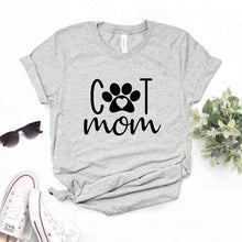 Load image into Gallery viewer, Cat Mom Paw Print Women Tshirts Cotton Casual Funny t Shirt For Lady  Yong Girl Top Tee 6 Color NA-993
