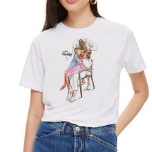 Load image into Gallery viewer, SexeMara Super Mom T shirt Women Mother&#39;s Love Print White T-shirt Harajuku Mama TShirt Vogue Tops tee shirt Femme Vogue Summer
