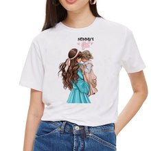 Load image into Gallery viewer, SexeMara Super Mom T shirt Women Mother&#39;s Love Print White T-shirt Harajuku Mama TShirt Vogue Tops tee shirt Femme Vogue Summer
