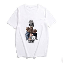 Load image into Gallery viewer, 2019 Fashion S-3XL Summer Women Casual Short Sleeve Super Mama Ladies O Neck T Shirt Loose Mom and Son Baby Boys Print Tops
