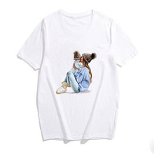 Load image into Gallery viewer, 2019 Fashion S-3XL Summer Women Casual Short Sleeve Super Mama Ladies O Neck T Shirt Loose Mom and Son Baby Boys Print Tops
