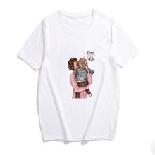 Load image into Gallery viewer, 2019 Fashion S-3XL Summer Women Casual Short Sleeve Super Mama Ladies O Neck T Shirt Loose Mom and Son Baby Boys Print Tops
